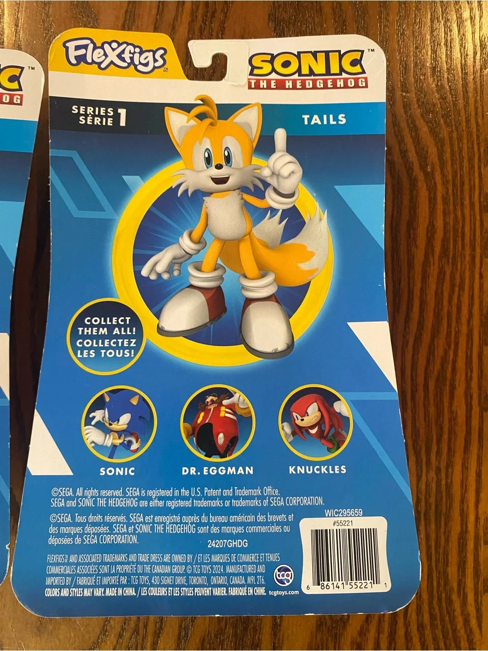 Sonic FlexiFigs Series 1 Tails Figure – Blue & Yellow Packaging